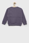 Дитяча бавовняна кофта Sisley колір фіолетовий однотонна