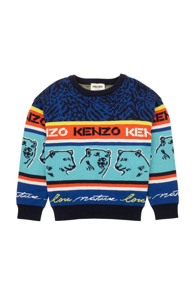 Дитячий светр Kenzo Kids легкий колір барвистий (2701912)