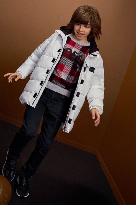 Дитячий бавовняний светер BOSS колір барвистий (2699000)