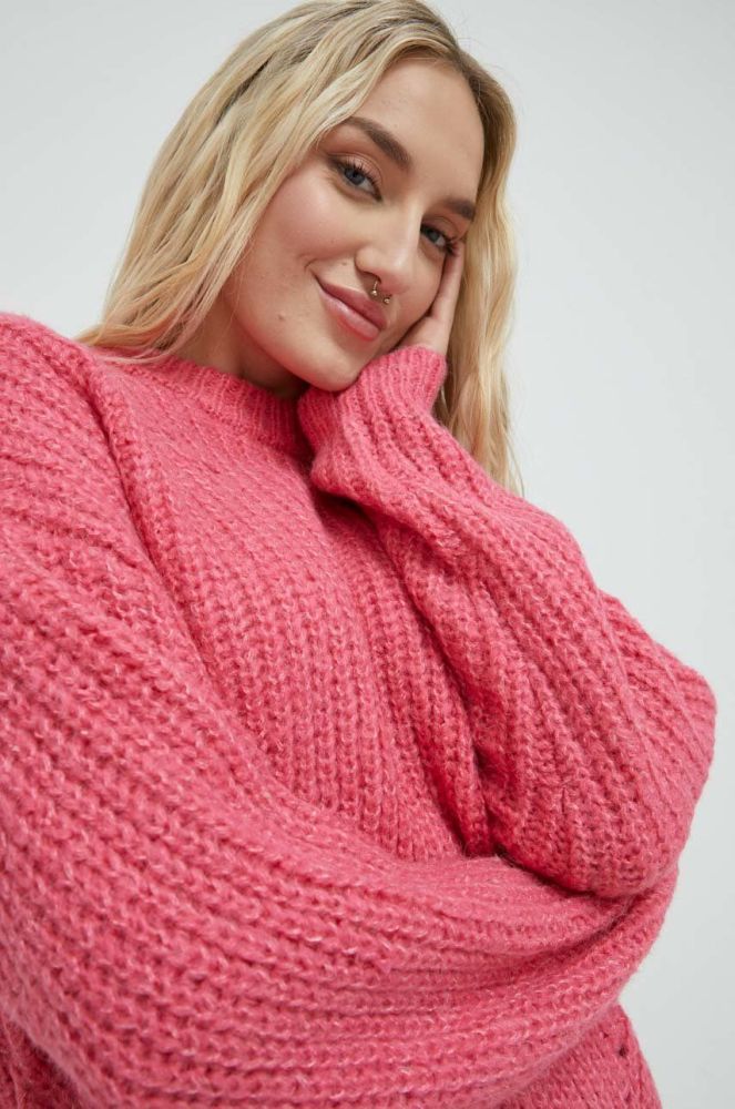 светр Vila жіночий колір рожевий