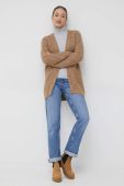 кардиган з домішкою вовни Vero Moda жіночий колір коричневий