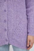 кардиган з домішкою вовни Vero Moda жіночий колір фіолетовий