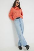 Светр з домішкою вовни Only жіночий колір помаранчевий гольф