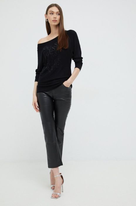 Светр Guess жіночий колір чорний легкий (2485175)