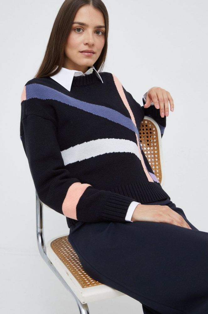 Бавовняний светр Emporio Armani жіночий колір чорний