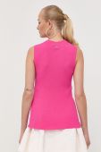 Безрукавка BOSS колір рожевий легкий півгольф