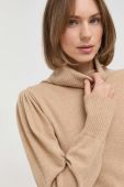 Вовняний светр Twinset жіночий колір бежевий легкий гольф (2798280)