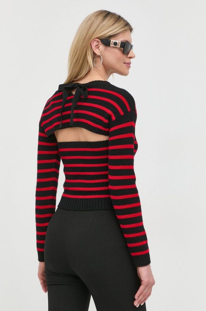 Вовняний кардиган Red Valentino жіночий колір чорний фото 3