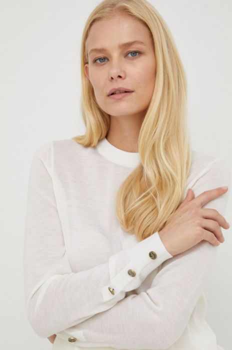 Вовняний светр MICHAEL Michael Kors жіночий колір бежевий легкий (2447545)