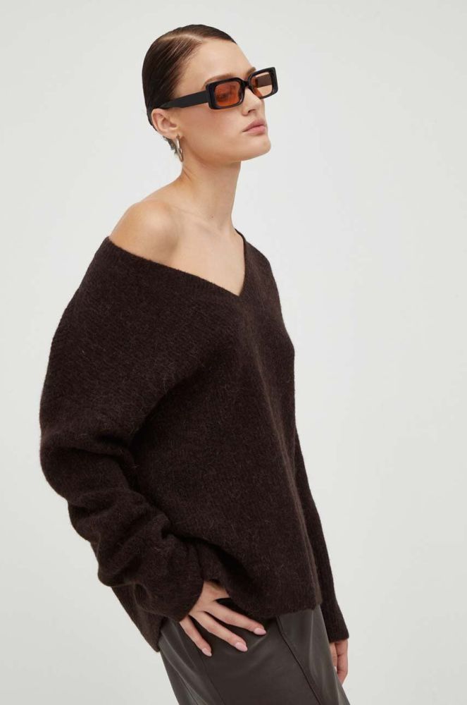 Вовняний светр Gestuz жіночий колір коричневий