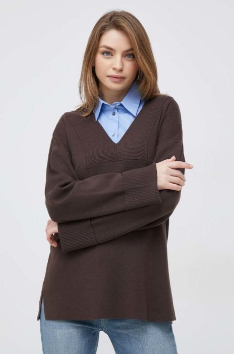 Светр Vero Moda жіночий колір коричневий легкий