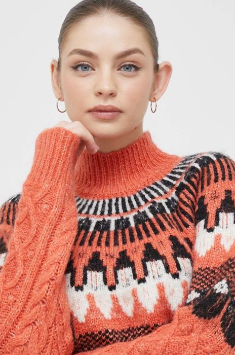 Светр Vero Moda жіночий колір помаранчевий півгольф