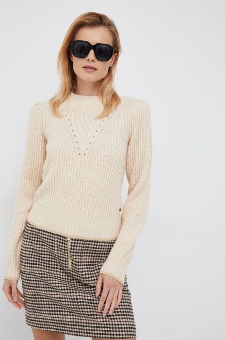 Светр з домішкою вовни Scotch & Soda жіночий колір бежевий