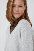 Светр з домішкою вовни Pepe Jeans жіночий колір сірий легкий (2725313)