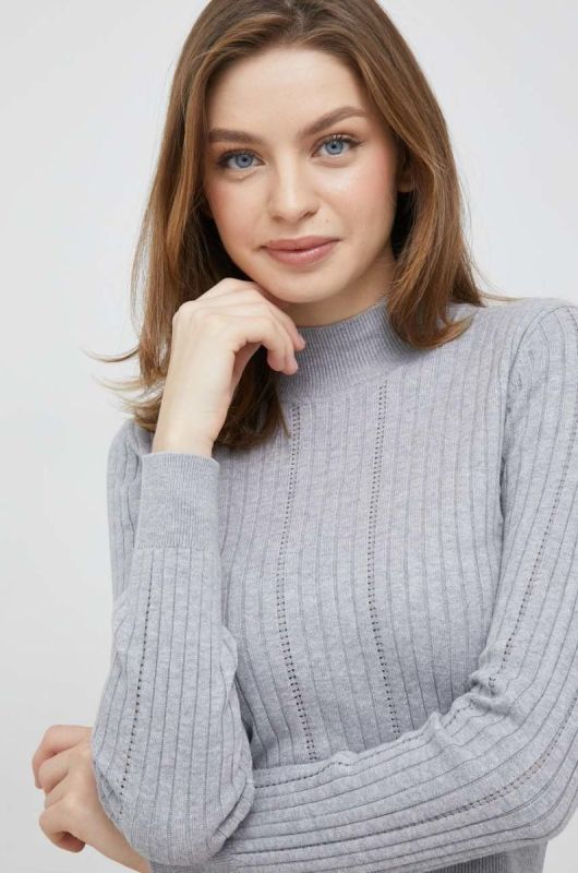 Светр Pepe Jeans Baloon жіночий колір сірий легкий півгольф