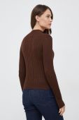 Светр Pepe Jeans жіночий колір коричневий легкий півгольф