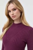 Светр Guess жіночий колір фіолетовий легкий півгольф