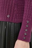 Светр Guess жіночий колір фіолетовий легкий півгольф