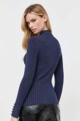 Светр Guess жіночий колір синій легкий півгольф