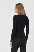 Светр Guess жіночий колір чорний легкий півгольф (2688642)