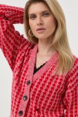 Вовняний кардиган Victoria Beckham жіночий колір червоний теплий