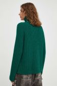 Вовняний светр Drykorn жіночий колір зелений теплий гольф