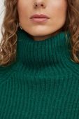 Вовняний светр Drykorn жіночий колір зелений теплий гольф