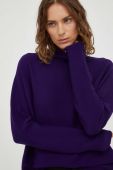 Вовняний светр Drykorn жіночий колір фіолетовий легкий півгольф