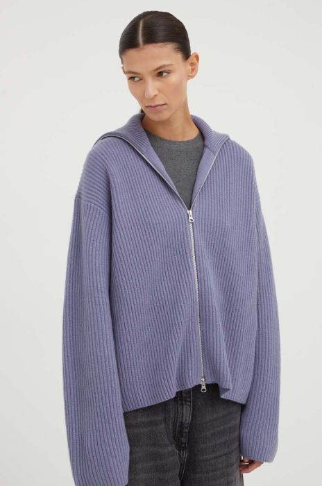 Вовняний кардиган Samsoe Samsoe жіночий колір блакитний