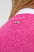 Светр з домішкою вовни BOSS жіночий колір рожевий