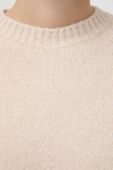 Светр з домішкою вовни BOSS жіночий колір бежевий (3650199)