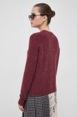 Светр з домішкою вовни BOSS жіночий колір бордовий