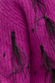 Вовняний кардиган Patrizia Pepe жіночий колір фіолетовий