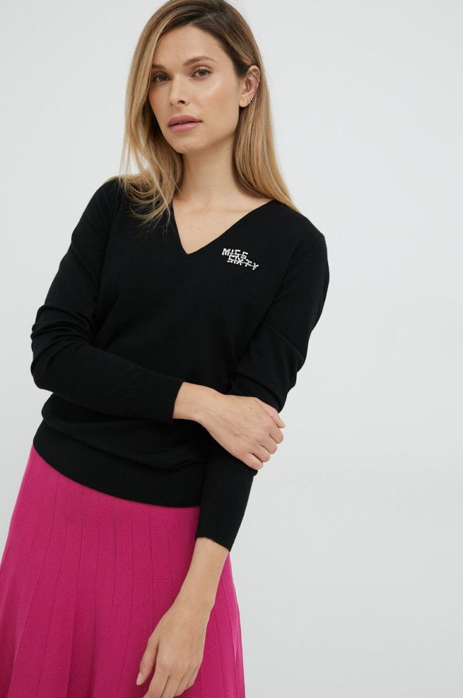 Вовняний светр Miss Sixty жіночий колір чорний легкий (2651694)
