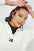 Светр з домішкою вовни Tommy Jeans жіночий колір білий