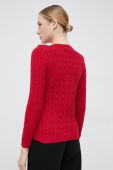 Бавовняний светер Lauren Ralph Lauren жіночий колір червоний легкий