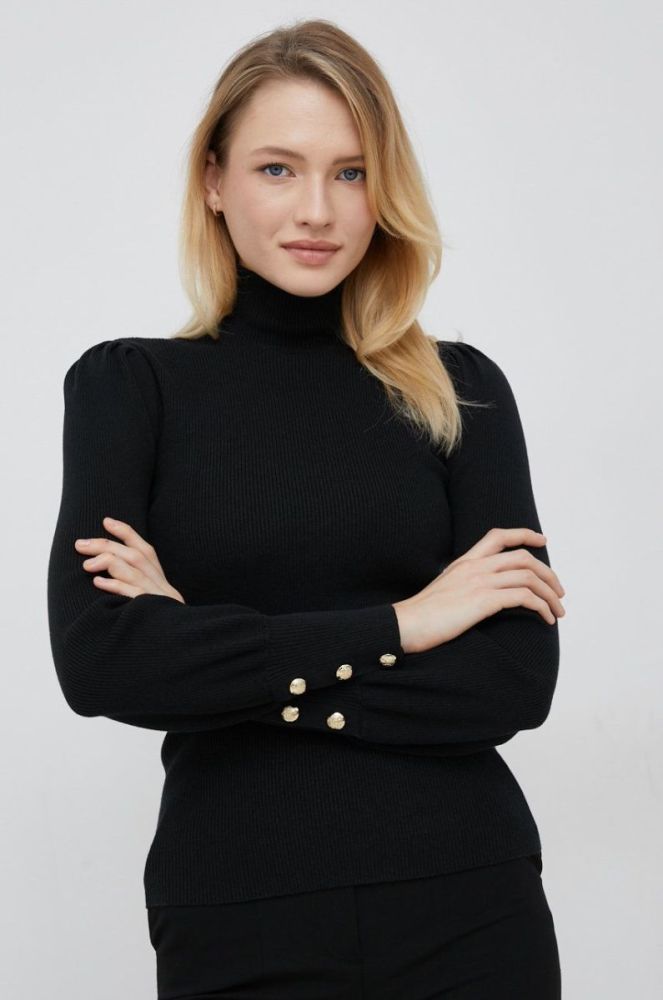 Светр Lauren Ralph Lauren жіночий колір чорний легкий гольф фото 4