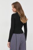 Светр MICHAEL Michael Kors жіночий колір чорний легкий півгольф