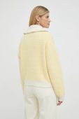 Кардиган з домішкою вовни American Vintage жіночий колір жовтий легкий