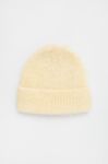 Вовняна шапка American Vintage колір жовтий з тонкого трикотажу вовна Вовняна шапка American Vintage колір жовтий з тонкого трикотажу вовна