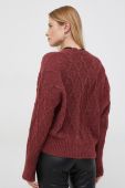 Кардиган з домішкою вовни United Colors of Benetton жіночий колір бордовий легкий