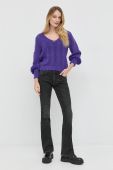 Светр з домішкою вовни Morgan жіночий колір фіолетовий легкий (2799168)