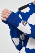 Вовняний светр Rossignol JCC жіночий легкий колір блакитний