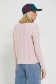 Бавовняний светр Superdry жіночий колір рожевий