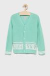 Дитячий кардиган Guess колір бірюзовий легкий