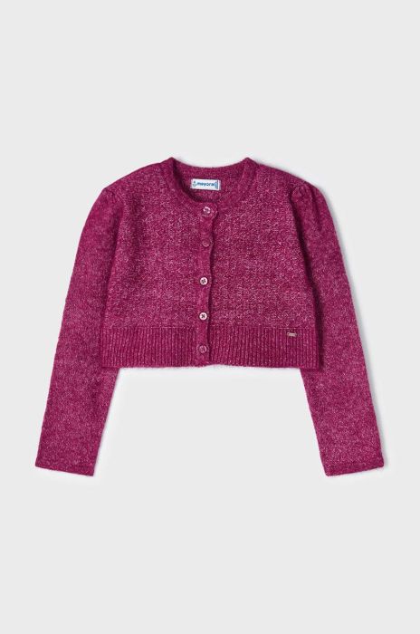 Дитячий кардиган Mayoral колір бордовий легкий