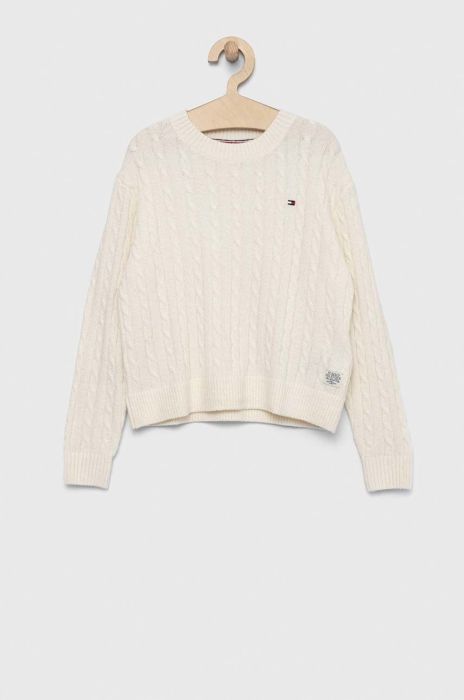 Дитячий светр Tommy Hilfiger колір бежевий легкий (2779998)