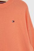 Дитячий бавовняний светер Tommy Hilfiger колір помаранчевий легкий