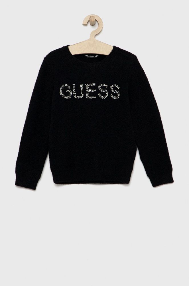 Дитячий светр Guess колір чорний легкий (2583542)