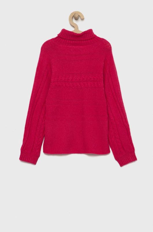 Дитячий светр з домішкою вовни Guess колір рожевий легкий (2652659) фото 2